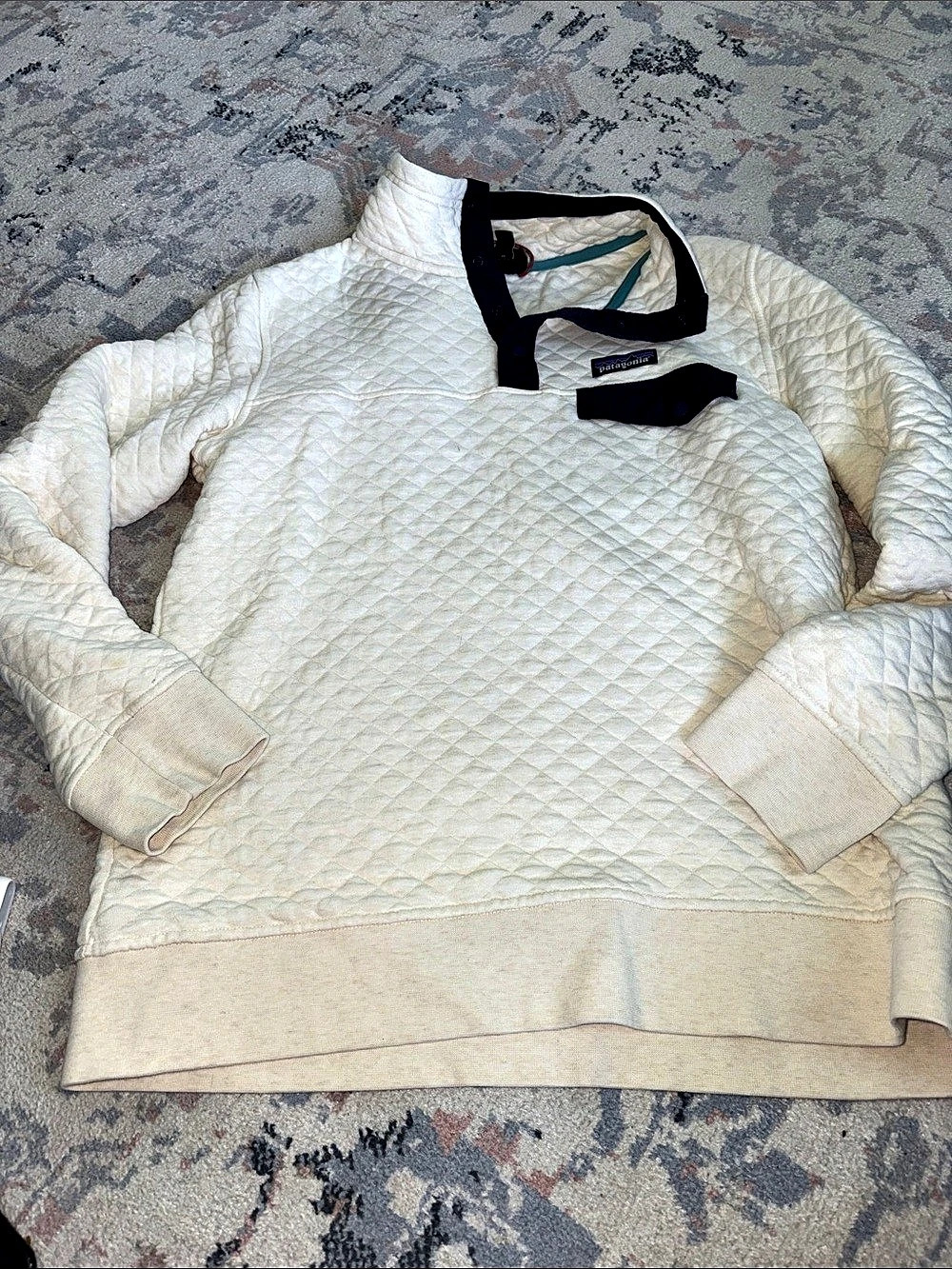 Patagonia Women's Organic Cotton Quilt Snap-T Pullover White Medium